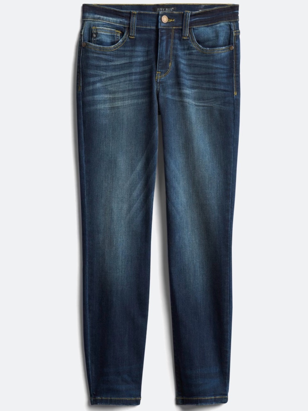 Judy Blue | Adelene Mid Rise Girlfriend Jeans | Indigo Stretch - Size 31